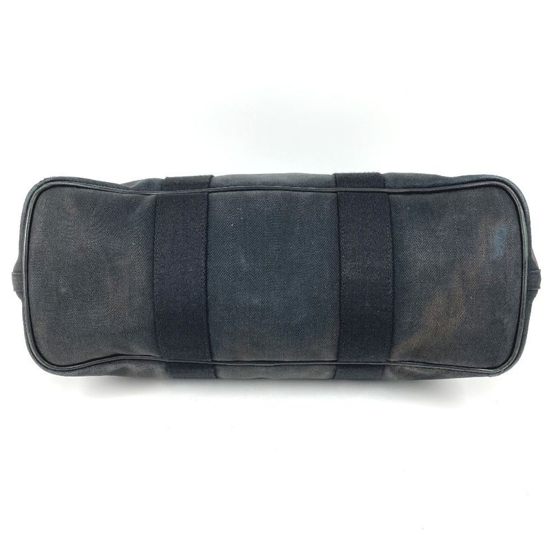 Hermes Handbag Valparaiso MM Toile Chevron Black