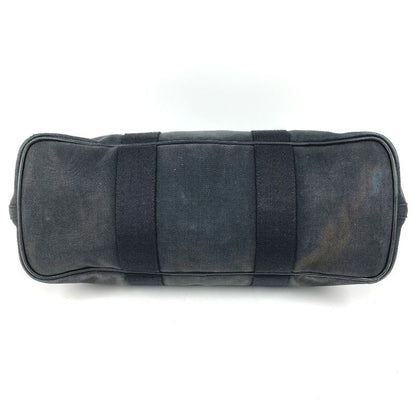 Hermes Handbag Valparaiso MM Toile Chevron Black