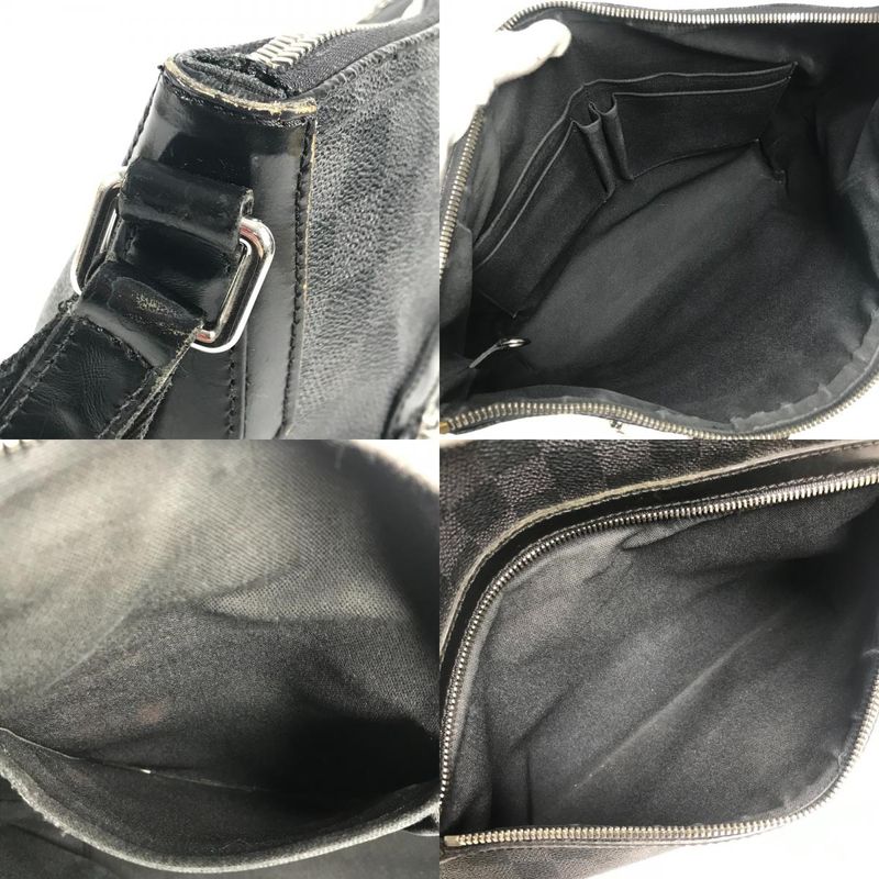 Louis Vuitton Shoulder Bag Mick MM Damier Graphite Canvas Black