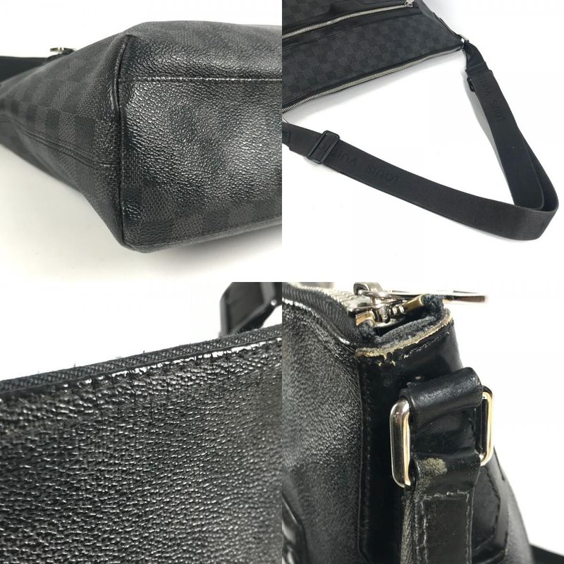 Louis Vuitton Shoulder Bag Mick MM Damier Graphite Canvas Black