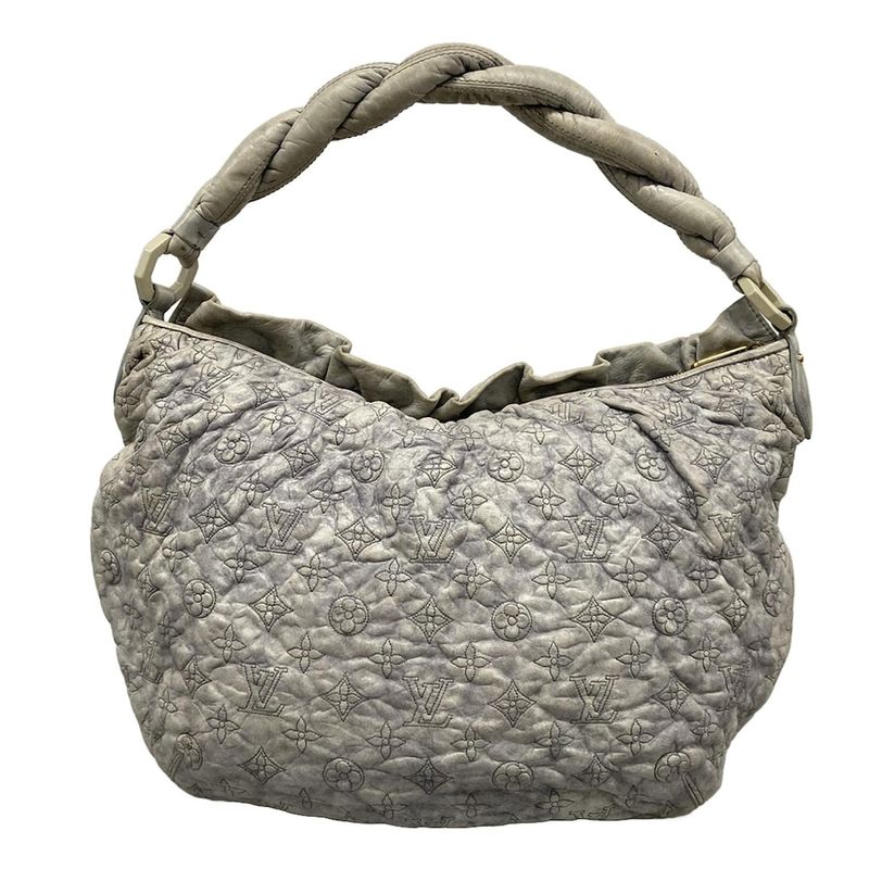 Louis Vuitton Shoulder Bag Monogram Olympe Nimbus GM Gray Leather
