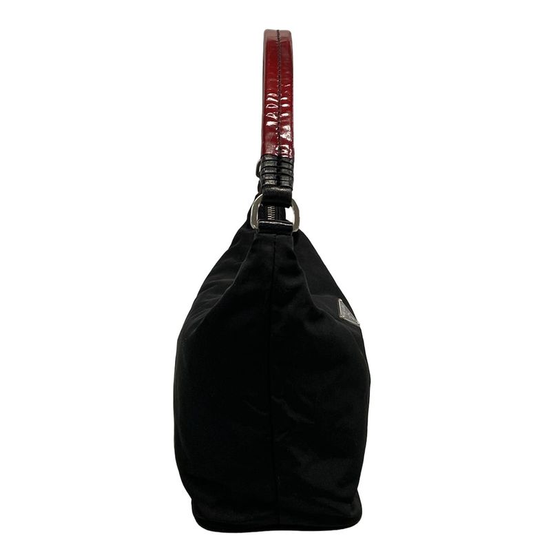 Prada Handbag Black Red Leather