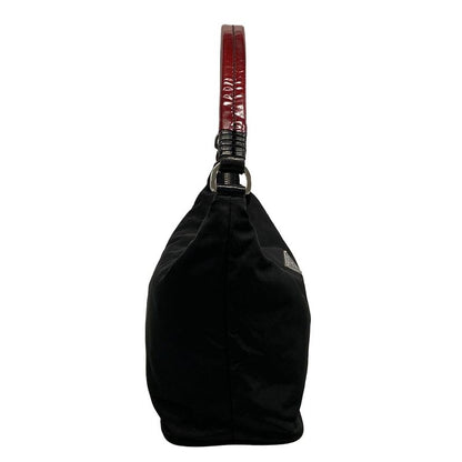 Prada Handbag Black Red Leather