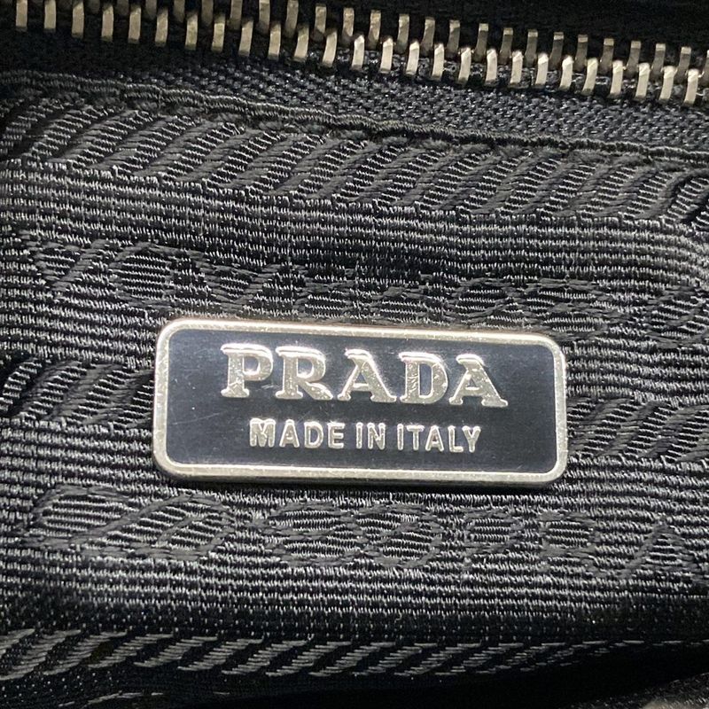 Prada Handbag Black Red Leather