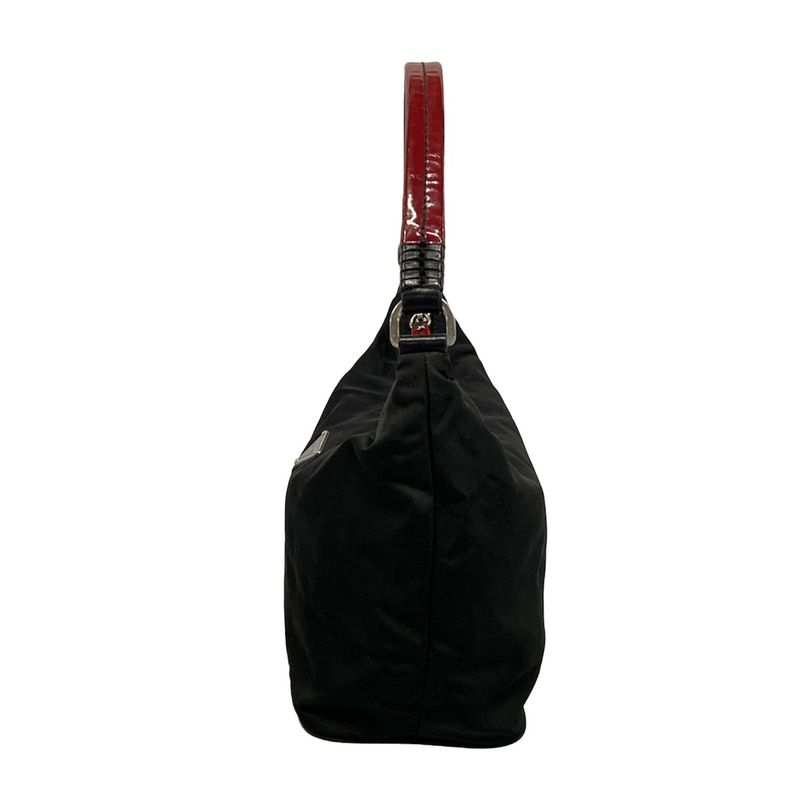 Prada Handbag Black Red Leather