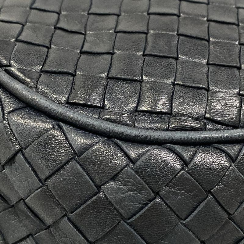 Bottega Veneta Shoulder Bag Intrecciato Dark Navy Leather