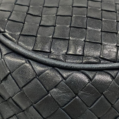 Bottega Veneta Shoulder Bag Intrecciato Dark Navy Leather