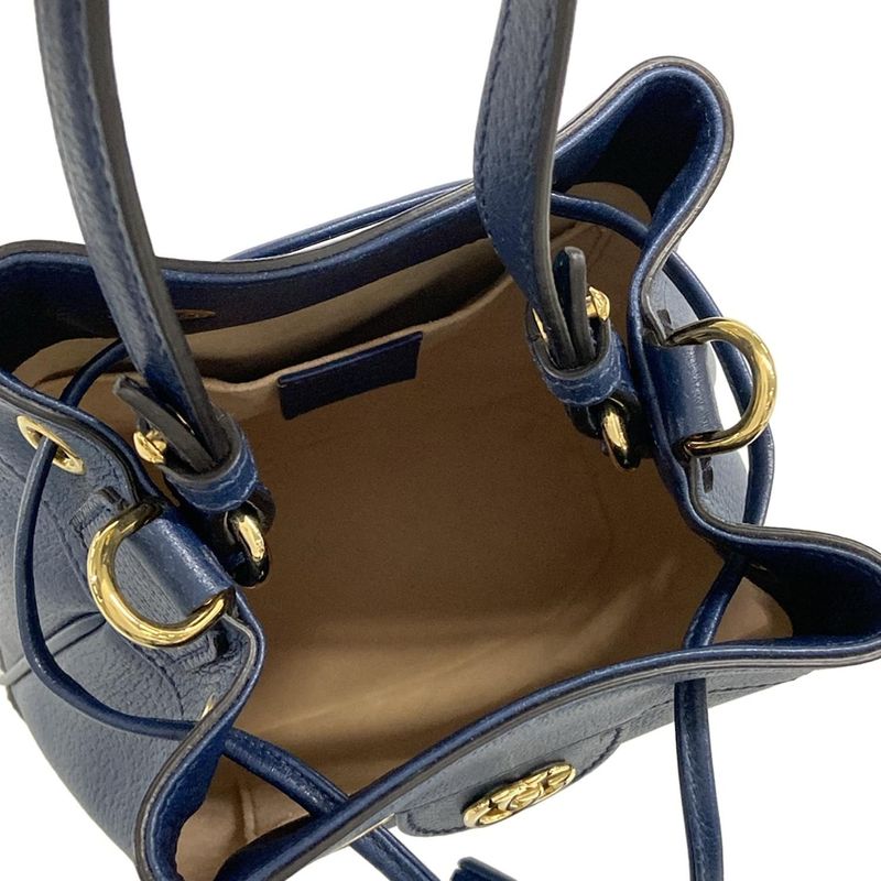 Gucci Ophidia Small Bucket Bag Navy Drawstring Cotton X Red