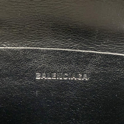 Balenciaga Hourglass Mini Silver Bag Embossed Leather