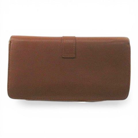 Saint Laurent Paris Round Zippy Wallet Gold Brown