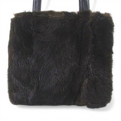 Loewe Tote Bicolor Black Brown Leather Fur