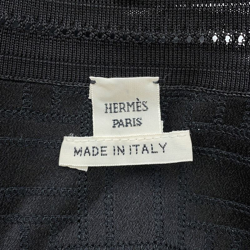 Hermes Cardigan Long Silk 34 Black