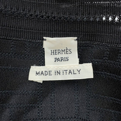 Hermes Cardigan Long Silk 34 Black