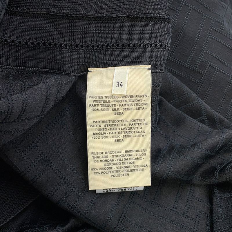 Hermes Cardigan Long Silk 34 Black