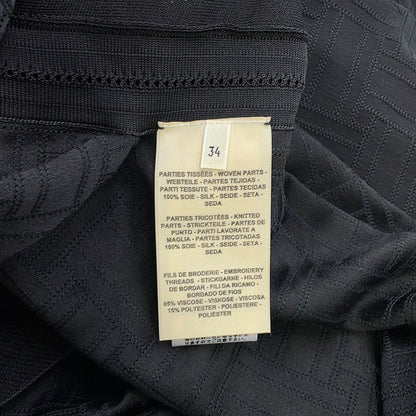 Hermes Cardigan Long Silk 34 Black