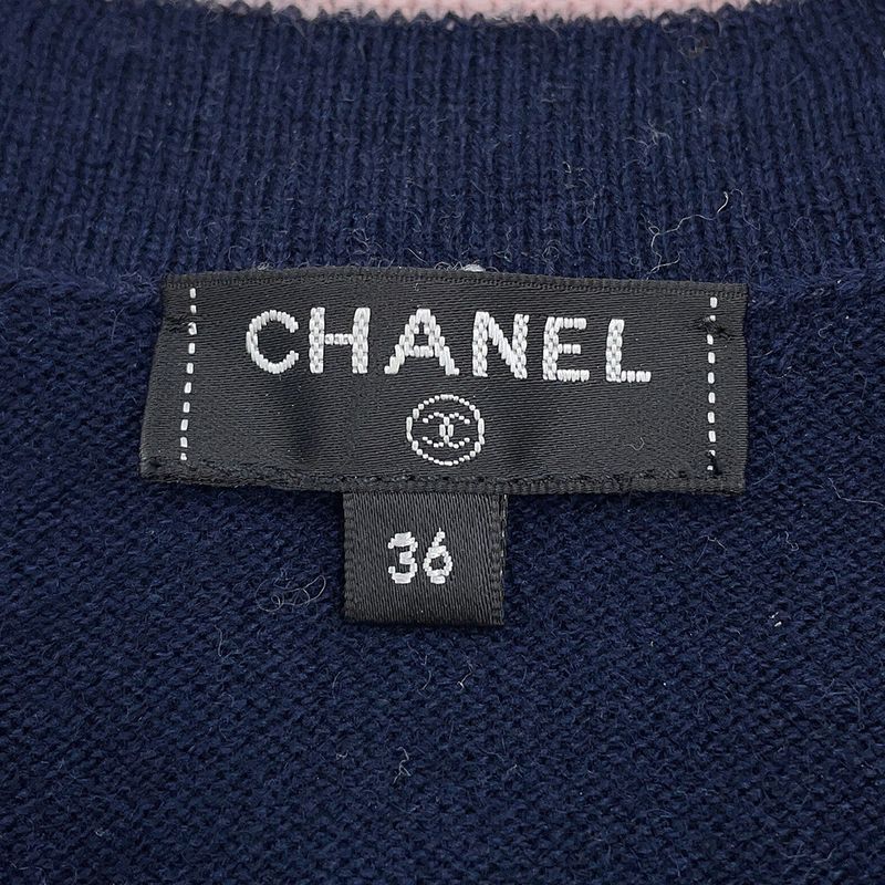 Chanel Cardigan No5 Button Cashmere 36