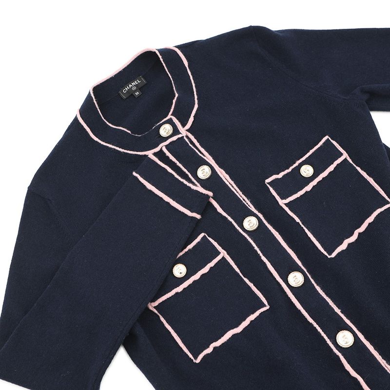 Chanel Cardigan No5 Button Cashmere 36