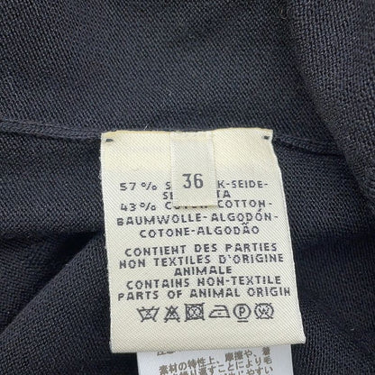 Hermes Cardigan Lift Silk Cotton 36 Black