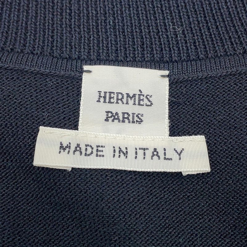 Hermes Cardigan Lift Silk Cotton 36 Black