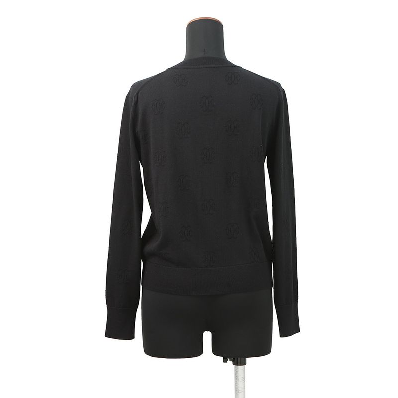 Hermes Cardigan Lift Silk Cotton 36 Black