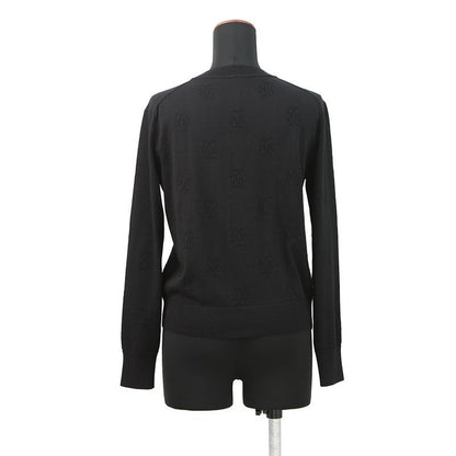 Hermes Cardigan Lift Silk Cotton 36 Black