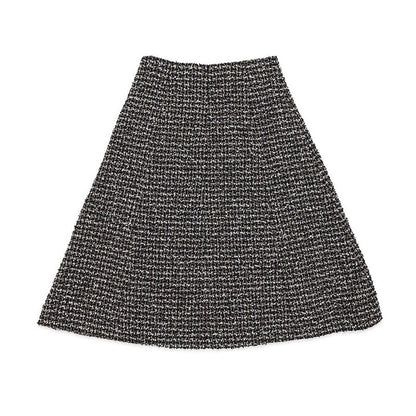 Chanel Skirt CC Logo Metiers D'art Tweed 34 Black Multicolor