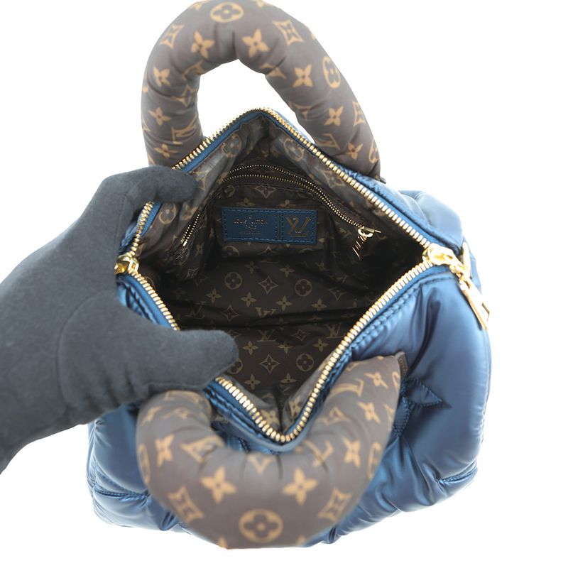 Louis Vuitton Handbag Recycled Metallic Nylon Monogram Speedy Bandouliere 25