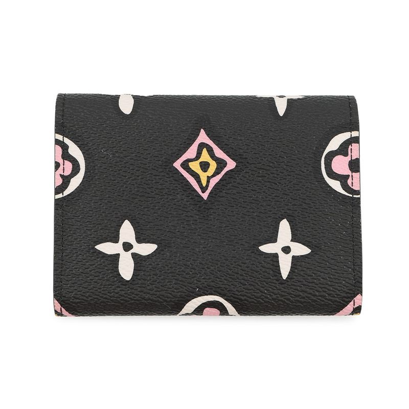 Louis Vuitton Coin Case Monogram Wild at Porte Monnaie Rosalie Noir Black Multicolor