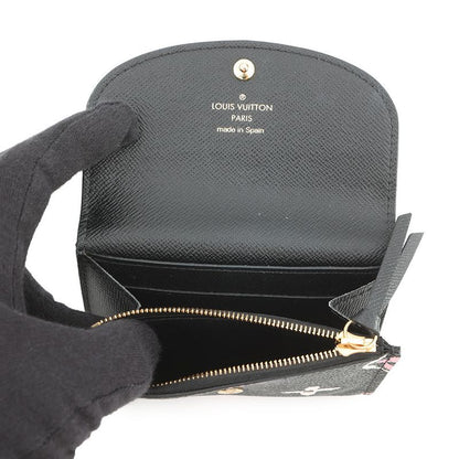 Louis Vuitton Coin Case Monogram Wild at Porte Monnaie Rosalie Noir Black Multicolor