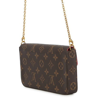 Louis Vuitton Chain Wallet Monogram Pochette Felicity la Bree Bird Pink Multicolor