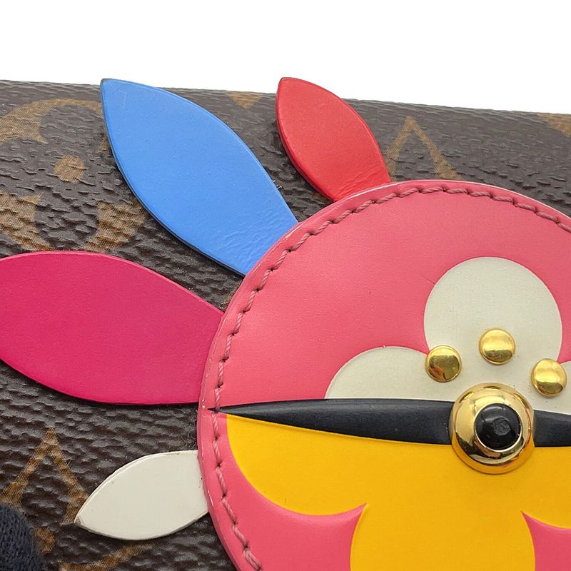 Louis Vuitton Chain Wallet Monogram Pochette Felicity la Bree Bird Pink Multicolor