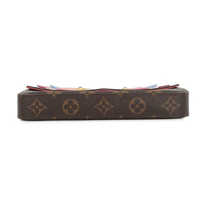 Louis Vuitton Chain Wallet Monogram Pochette Felicity la Bree Bird Pink Multicolor