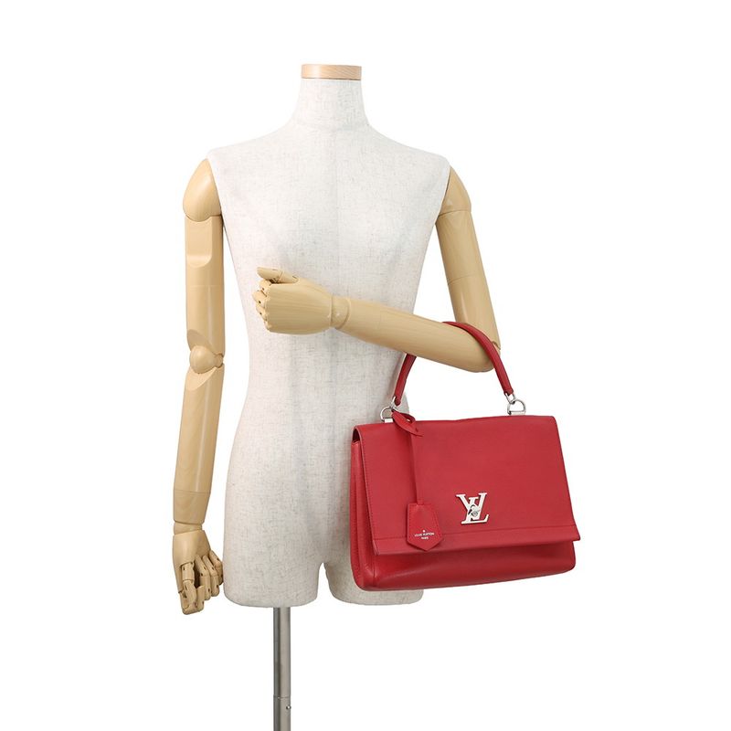 Louis Vuitton Handbag Calf Leather Rock Cartable Bag Ruby