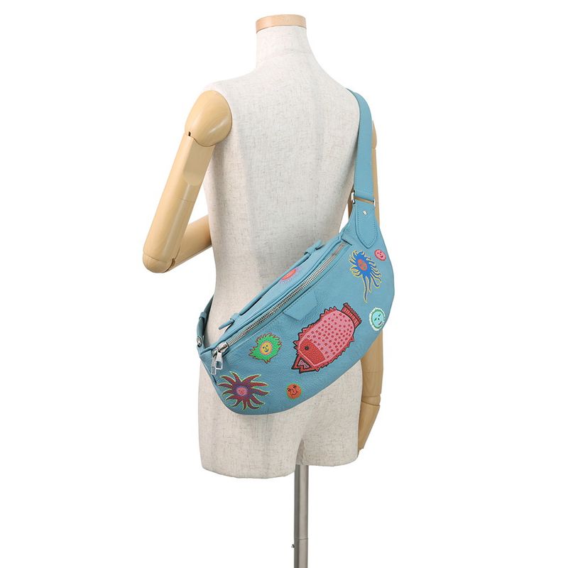 Louis Vuitton Belt Bag Monogram Taurillon Lvxyk Maxi Waist Blue-multicolor