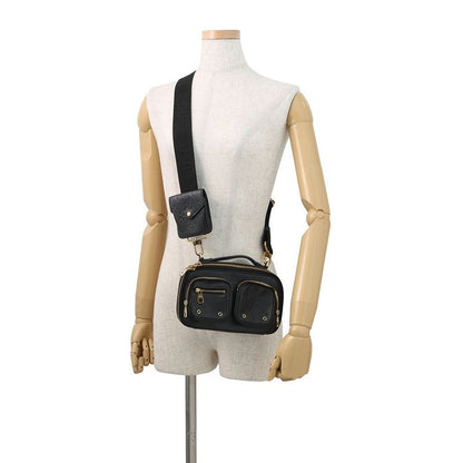 Louis Vuitton Shoulder Bag Monogram Calf Leather Utility Noir Black