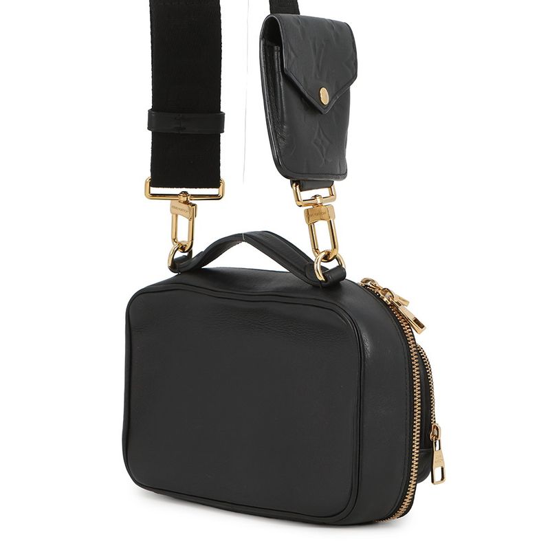 Louis Vuitton Shoulder Bag Monogram Calf Leather Utility Noir Black