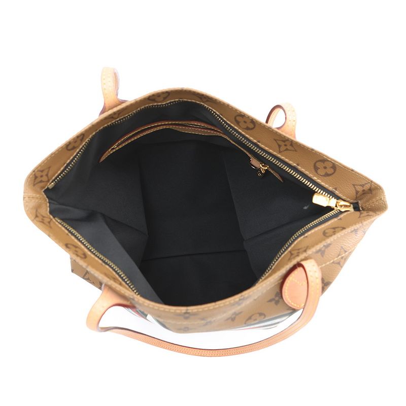 Louis Vuitton Tote Monogram Reverse Video Print Carry It Noir Black Brown