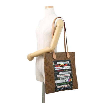 Louis Vuitton Tote Monogram Reverse Video Print Carry It Noir Black Brown