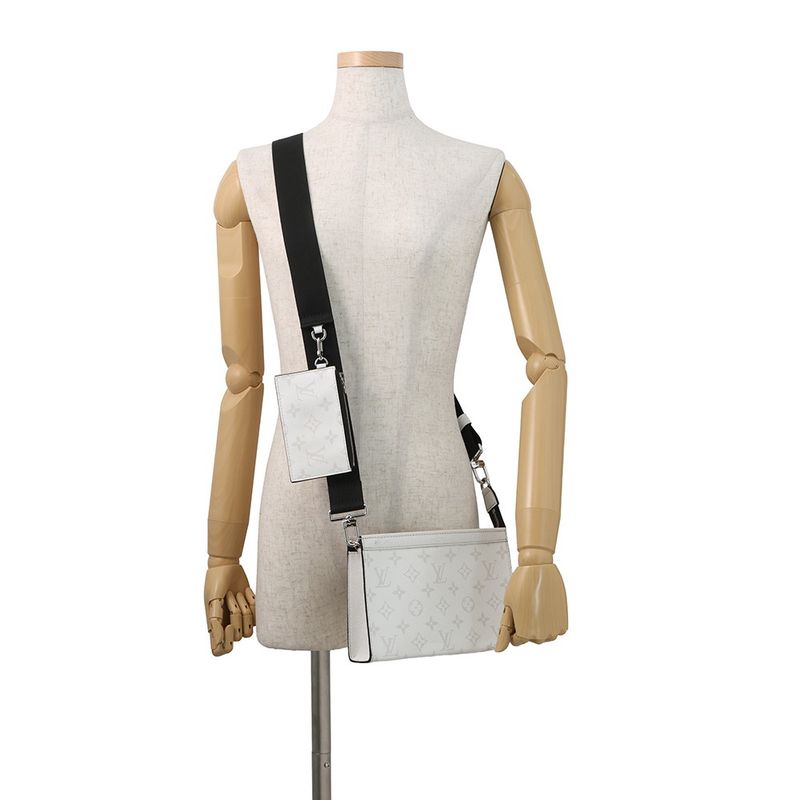 Louis Vuitton Shoulder Bag Monogram Taiga Gaston Wearable Wallet Optical White