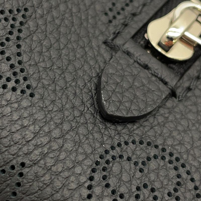 Louis Vuitton Shoulder Bag Monogram Mahina All Around MM Noir Black