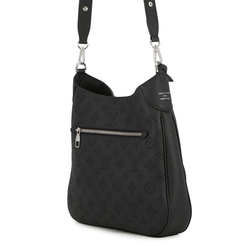 Louis Vuitton Shoulder Bag Monogram Mahina All Around MM Noir Black
