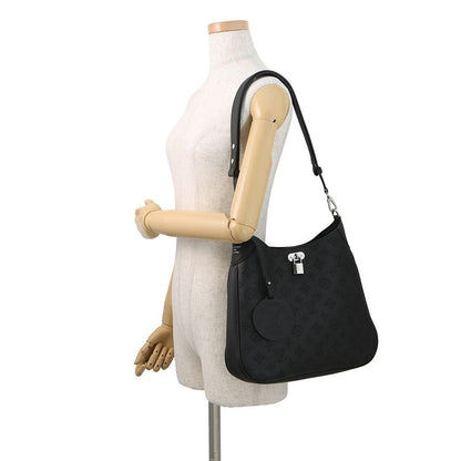 Louis Vuitton Shoulder Bag Monogram Mahina All Around MM Noir Black
