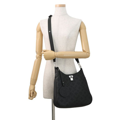 Louis Vuitton Shoulder Bag Monogram Mahina All Around MM Noir Black