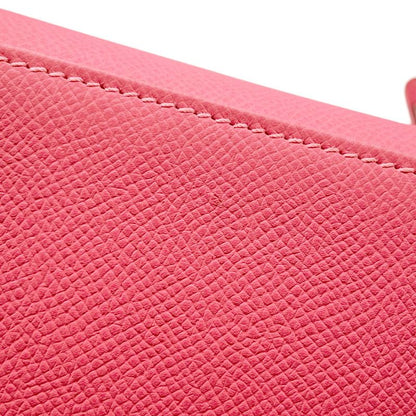 Hermes Handbag Kelly 28 Sellier Rose Azalea Silver Epsom