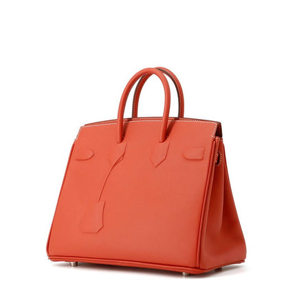 Hermes Birkin 25 Shadow Sanguine Silver Swift Handbag Sanghinu