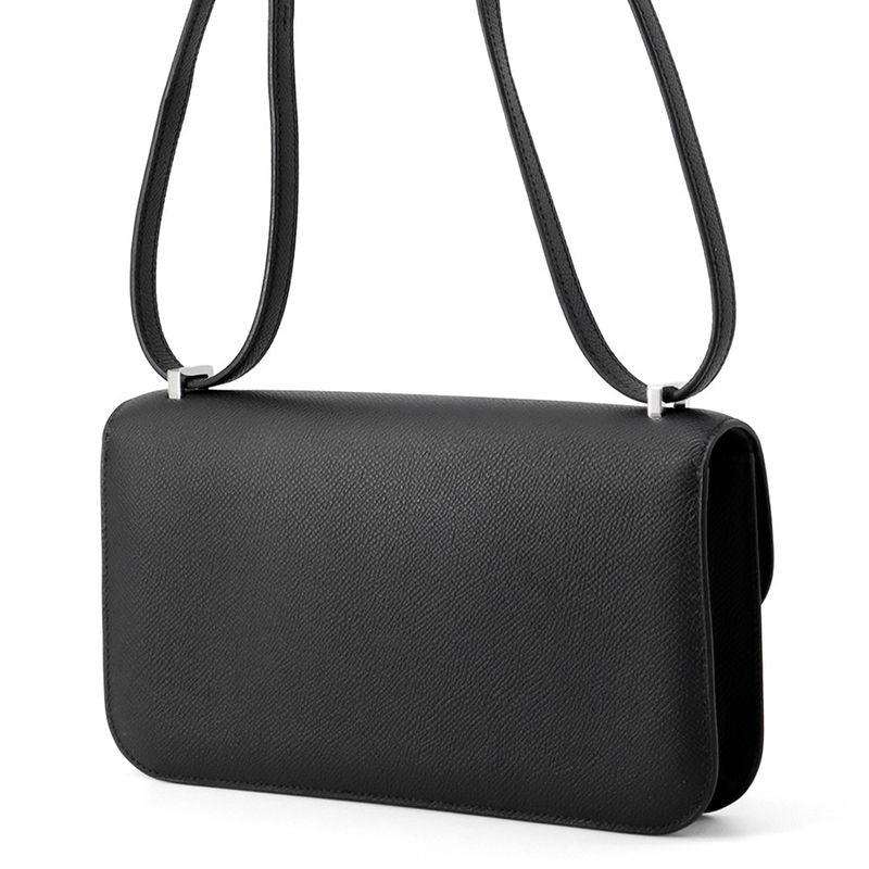 Hermes Constance Elan Miroir Black Silver Epsom