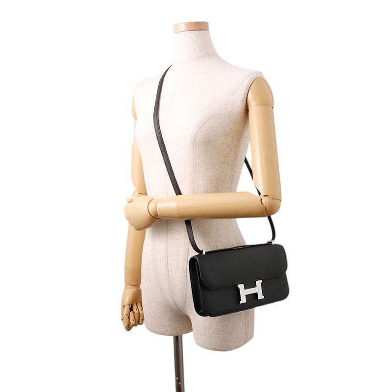 Hermes Constance Elan Miroir Black Silver Epsom