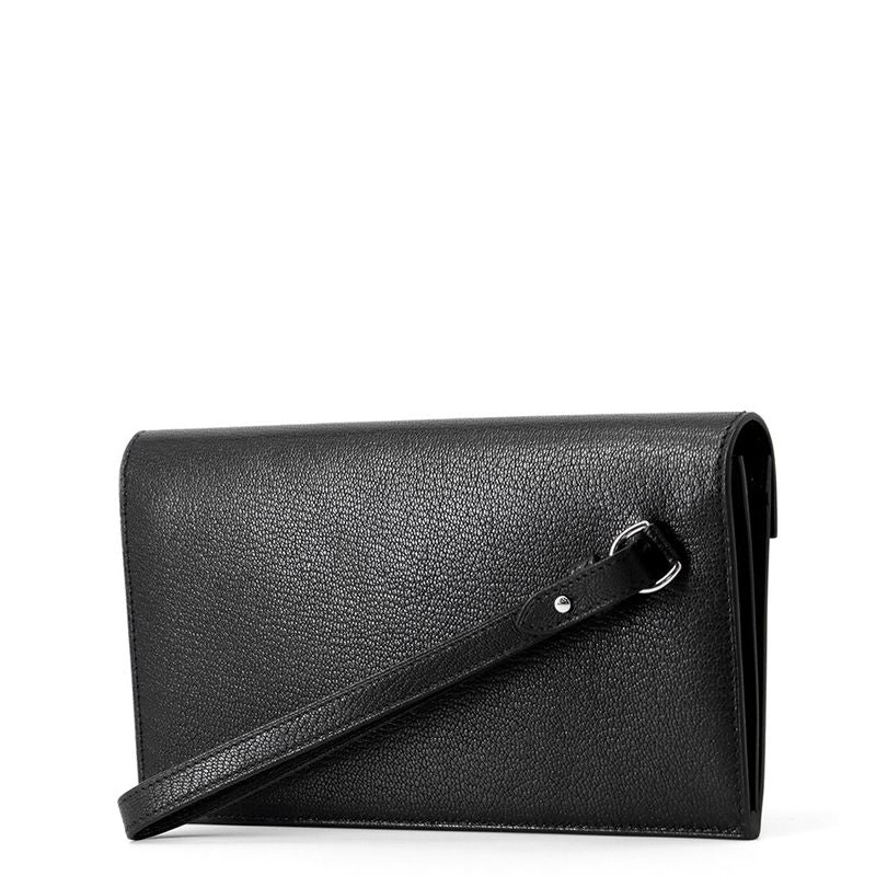 Hermes Wallet Kelly Pocket Long Black Electrum Chevre Sham Kira