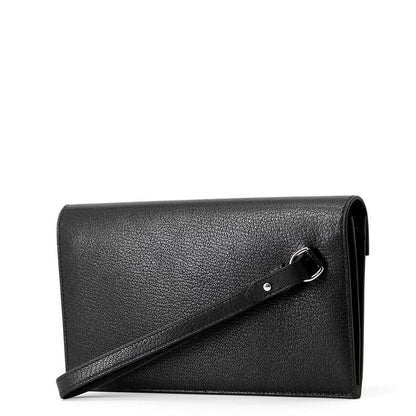 Hermes Wallet Kelly Pocket Long Black Electrum Chevre Sham Kira