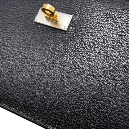 Hermes Wallet Kelly Pocket Long Black Electrum Chevre Sham Kira